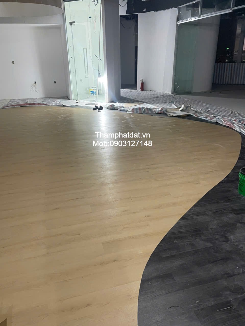Phối màu sàn nhựa vinyl giả gỗ 3li 